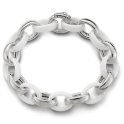 Marilyn White Ceramic Link Bracelet