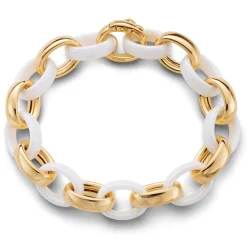 Marilyn White Ceramic Link Bracelet