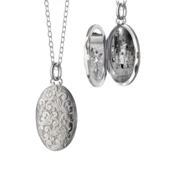 Medium Floral Locket Necklace