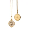 Mini "Adventure" Compass Charm with Pavé Diamonds