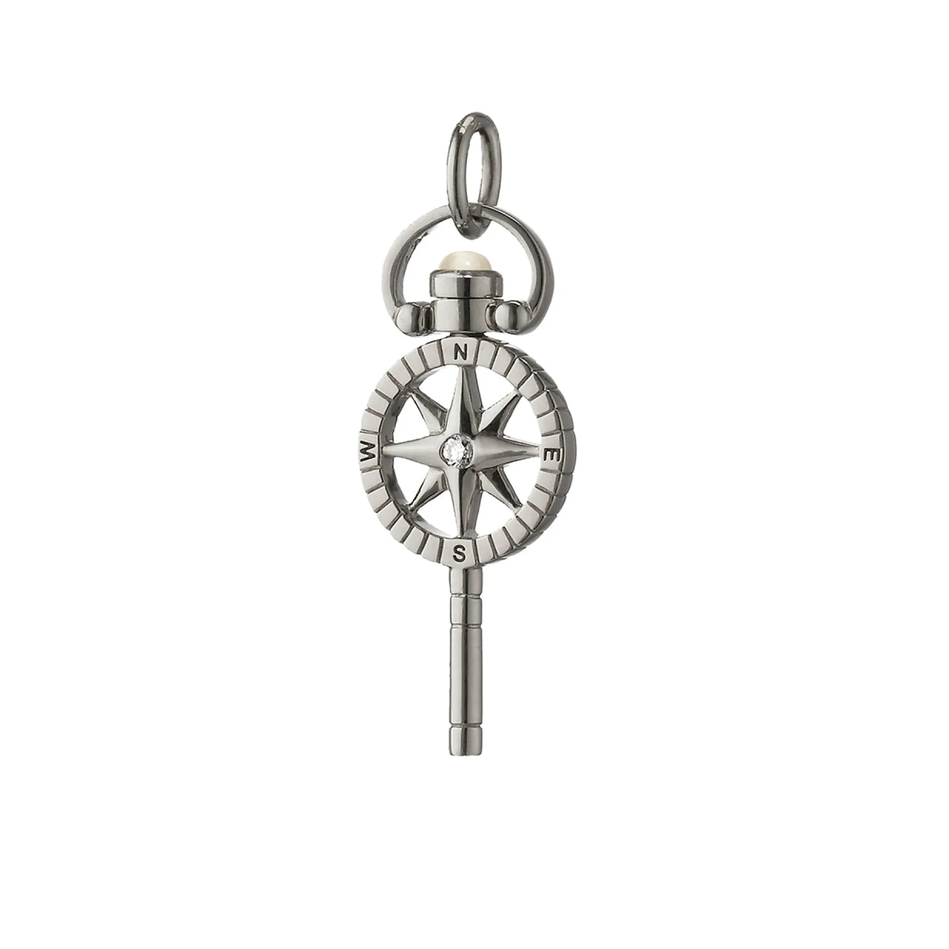 Mini "Adventure" Compass Key with Sapphire