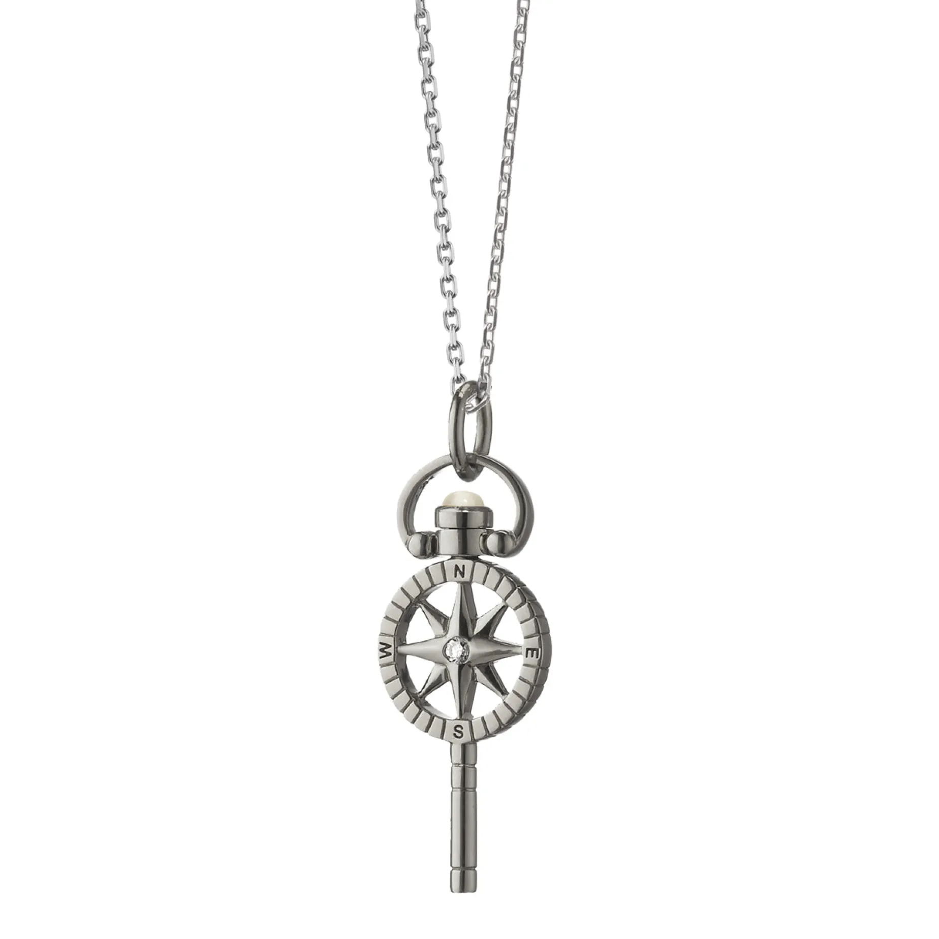 Mini "Adventure" Compass Key with Sapphire
