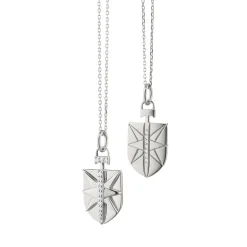 Mini Fearless Shield with White Sapphire