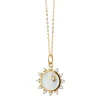 Mini Mother of Pearl Diamond "Happiness" Sun Charm