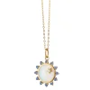 Mini Mother of Pearl Sapphire "Happiness" Sun Charm