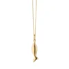 Mini "Perseverance" Fish 18K Gold Charm Necklace