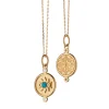 Mini "Protect" Evil Eye 18K Gold Charm