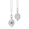 Mini "Protect" Evil Eye Sterling Silver Charm