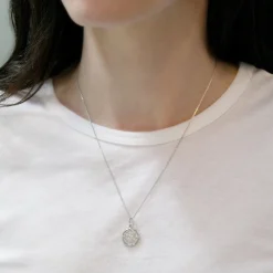 Mini Sapphire "Happiness" Sun Charm Necklace