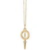 Mini “True North” Compass Key with Diamonds