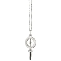 Mini “True North” Compass Key with White Sapphires