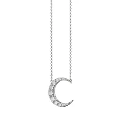 Moonstone Midi Crescent Moon Necklace