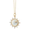 Mother of Pearl Diamond "Happiness" Sun Charm Necklace