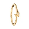 Never Fear Snake Poesy Slim 18K Gold Stackable Ring
