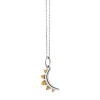 November Citrine "Moon" Sterling Silver Birthstone Necklace