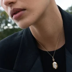 Olivia Gold Locket Necklace