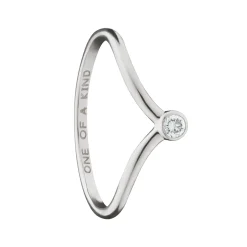 One of a Kind Sapphire Poesy Stackable Ring