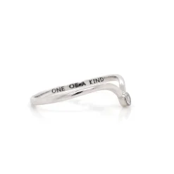 One of a Kind Sapphire Poesy Stackable Ring