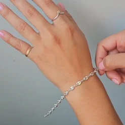 Oval Bezel Set Rock Crystal Tennis Bracelet
