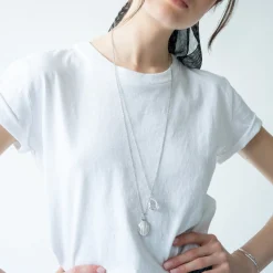 Oval Pinstripe Locket Necklace