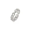 Pave Sapphire Infinity Stackable Ring