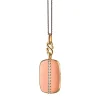Peach Enamel Vermeil "Britt" Locket with Champagne Diamonds