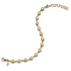 Peridot Tennis Bracelet in 18K Gold