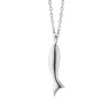 Perseverance Fish Sterling Silver Charm Necklace
