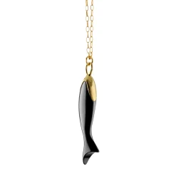 Perseverance Black Ceramic and 18K Gold Fish