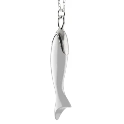 Perseverance White Ceramic and Sterling Silver Fish