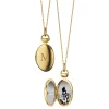 Petite "Anna" 18K Gold Engraved Locket Necklace
