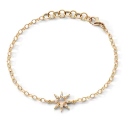 Petite Diamond & Opal Star Bracelet