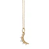 Petite Moon and Diamond Necklace
