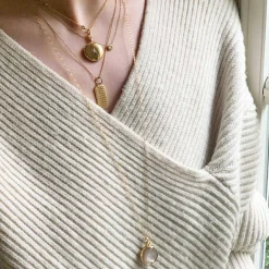Petite Mother of Pearl Gold Locket Necklace