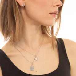 Petite Pave White Sapphire Heart Necklace