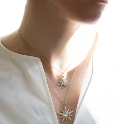 Petite Sapphire & Blue Topaz Star Necklace