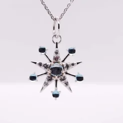 Petite Sapphire & Blue Topaz Star Necklace