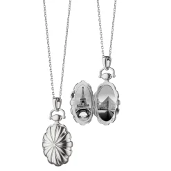 Petite Sunburst Locket Necklace
