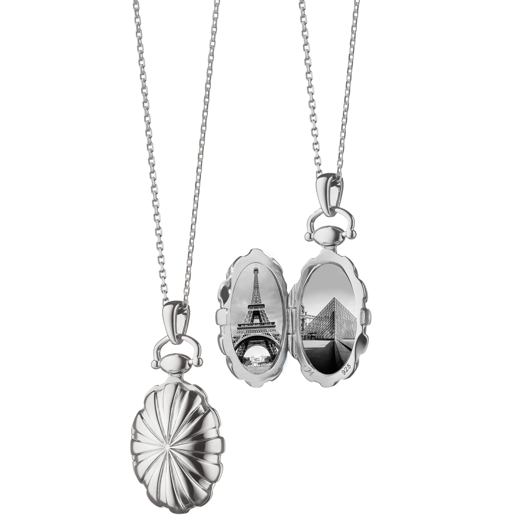 Petite Sunburst Locket Necklace