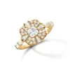 Points North Diamond Ring with Cushion, Baguette and Round Diamonds