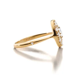 Points North Diamond Ring with Oval, Round and Pear Shaped Diamonds