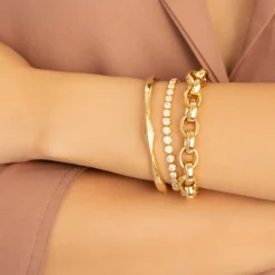 “Points North” 18K Yellow Gold Cuff