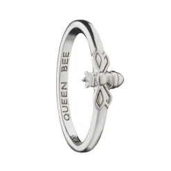Queen Bee Poesy Sterling Silver Stackable Ring