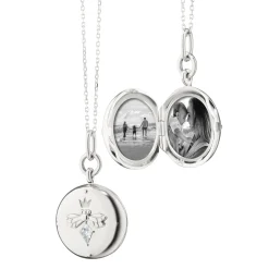 Queen Bee Sterling Silver Locket Necklace