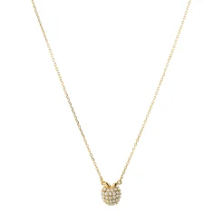 Reclaimed 18K Yellow Gold and Round Diamond Apple Necklace