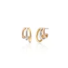“Rings of Saturn” Earrings in 18K Yellow, Rose and White Gold