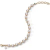 Round "European Cut" Rock Crystal Tennis Bracelet in 18K Gold