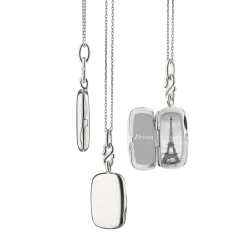 Slim "Britt" Sterling Silver Locket Necklace