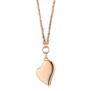 Slim Heart Locket on Cognac Diamond Necklace