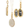 Slim "Kitt" 18K Gold Locket Necklace